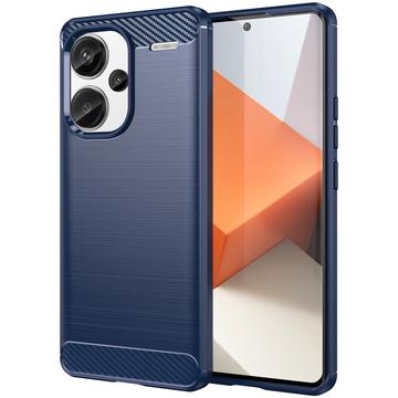Xiaomi Redmi Note 13 Pro+ Brušena TPU Zaštitna Maska - Ugljenično Vlakno - Plava