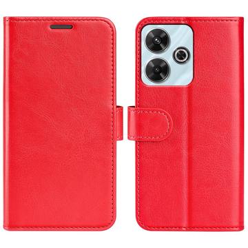 Xiaomi Redmi Note 13R/Poco M6 4G/Redmi 13 5G Wallet Case Magnetic Closure - Red