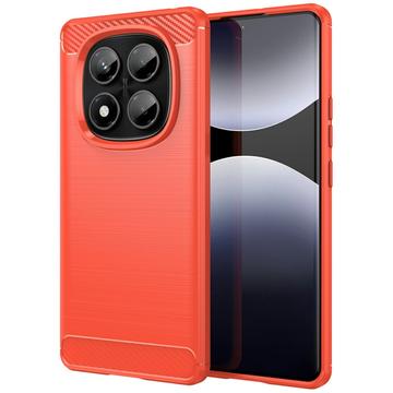 Xiaomi Redmi Note 14 Pro 4G Brušena TPU Zaštitna Maska - Ugljenično Vlakno