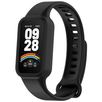 Xiaomi Smart Band 9 Active/Redmi Band 3 Zamenski Silikonski Kaiš sa Integrisanim Okvirom - Crna