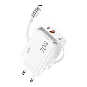 Xundd XDCH-109 70W GaN Fast Charger with USB-C Cable - EU Plug - White