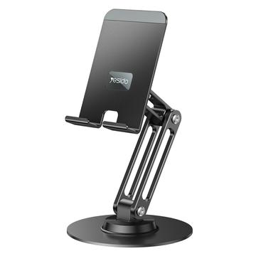 Yesido C300 Aluminum Alloy Desktop Holder for Phone and Tablet - Black