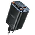 Yesido YC100 67W Fast Charger with Retractable USB-C Cable - Black