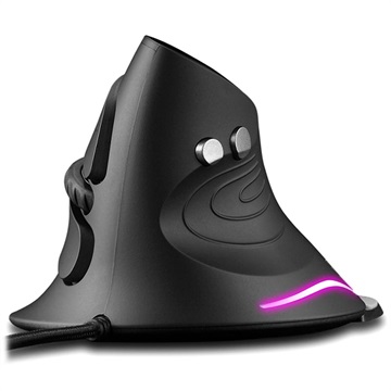 Zelotes T-30 Vertikalni Gejmerski Miš sa 6 Tastera - Crni