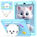 iPad 10.2 2019/2020/2021 Cute Cat Hybrid Case with Kickstand