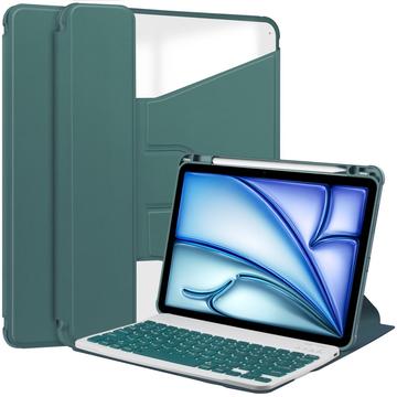 iPad Air 11 2024/2025 360 Rotating Smart Case with Bluetooth Keyboard - Blackish Green