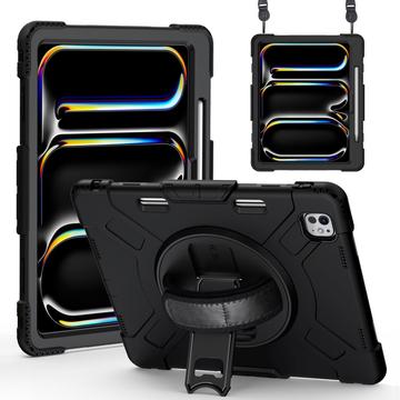 iPad Pro 13 2024/2025 Heavy Duty 360 Maska sa Čvrstom Trakom - Crna