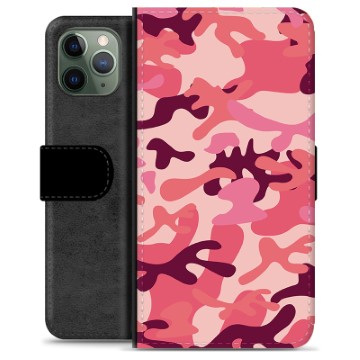 iPhone 11 Pro Premijum Futrola-Novčanik - Pink Kamuflaža