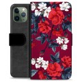 iPhone 11 Pro Premijum Futrola-Novčanik - Vintidž Cveće