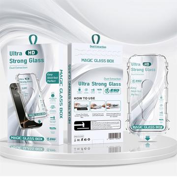 iPhone 12/12 Pro HD Tempered Glass Screen Protector with Automatic Dust Removal Tool - 9H