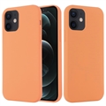 iPhone 12 Mini Maska od Tečnog Silikona - Kompatibilna sa MagSafe - Narandžasta