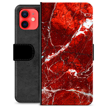 iPhone 12 mini Premijum Futrola-Novčanik - Crveni Mermer