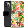 iPhone 12 Pro Max Premijum Futrola-Novčanik - Roze Cveće