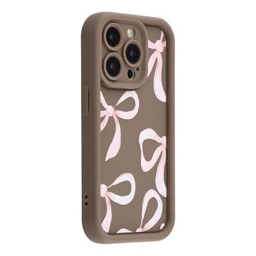 iPhone 12 Pro Max Stylish Shockproof TPU Case with Raised Edges - Brown / Big Bow