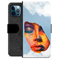 iPhone 12 Pro Premijum Futrola-Novčanik - Face Paint