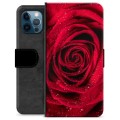 iPhone 12 Pro Premijum Futrola-Novčanik - Ruža