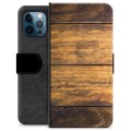 iPhone 12 Pro Premijum Futrola-Novčanik - Drvo
