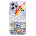 iPhone 12/12 Pro Smile & Rainbow Hybrid Case - Purple