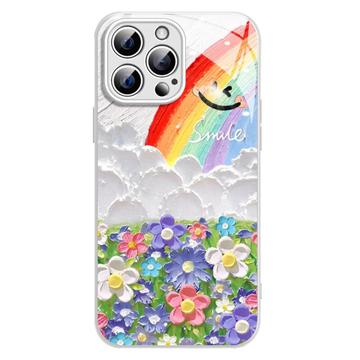 iPhone 12/12 Pro Smile & Rainbow Hybrid Case - White