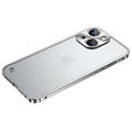 iPhone 13 Mini Metalni Zaštitni Okvir sa Poleđinom od Kaljenog Stakla (Otvoreno pakovanje - Zadovoljavajuće Stanje) - Srebrna
