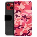 iPhone 13 Mini Premijum Futrola-Novčanik - Pink Kamuflaža
