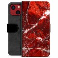 iPhone 13 Mini Premijum Futrola-Novčanik - Crveni Mermer