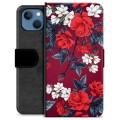 iPhone 13 Premijum Futrola-Novčanik - Vintidž Cveće