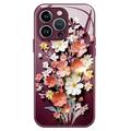 iPhone 13 Pro Max Flower Bouquet Hybrid Case - Wine Red