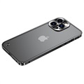 iPhone 13 Pro Max Metalni Zaštitni Okvir sa Poleđinom od Plastike - Crna
