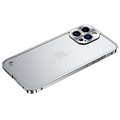 iPhone 13 Pro Max Metalni Zaštitni Okvir sa Poleđinom od Plastike - Srebrni