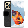 iPhone 13 Pro Max Premijum Futrola-Novčanik - Face Paint
