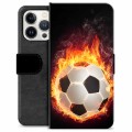 iPhone 13 Pro Premijum Futrola-Novčanik - Fudbalski Plamen