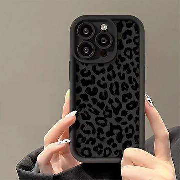 iPhone 14 Pro Leopard Print TPU Case - Black