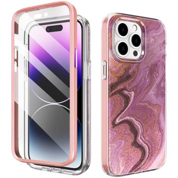 iPhone 14 Pro Max Ahastyle WE13 360 Protection Hybrid Case - Purple Marble