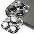 iPhone 15 Pro/15 Pro Max Hat Prince Glitter Zaštitno Staklo za Kameru - Crno