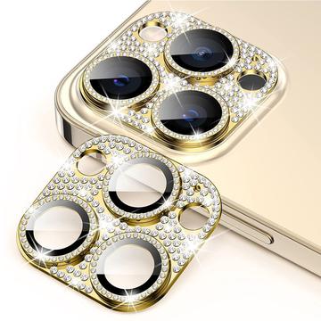 iPhone 15 Pro/15 Pro Max Hat Prince Glitter Zaštitno Staklo za Kameru - Zlatno
