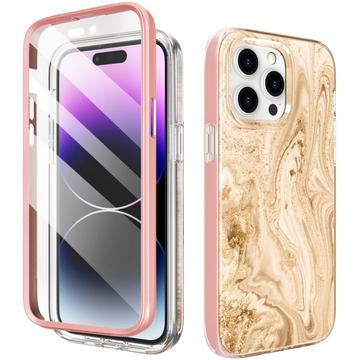 iPhone 15 Pro Ahastyle WE13 360 Protection Hybrid Case - Gold Marble
