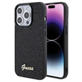 iPhone 15 Pro Guess Disco Metal Script Logo Maska - Crna