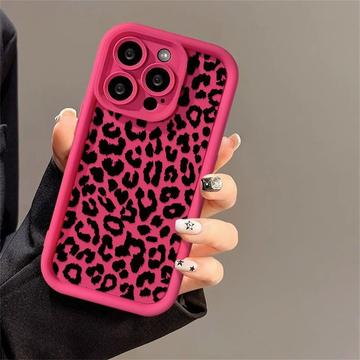 iPhone 15 Pro Leopard Print TPU Case - Hot Pink