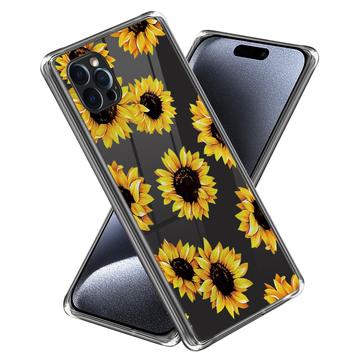 iPhone 15 Pro Max Stylish Ultratanka TPU Zaštitna Maska - Suncokreti