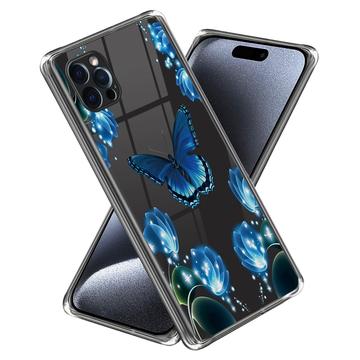 iPhone 15 Pro Stylish Ultratanka TPU Zaštitna Maska - Leptir i Cveće