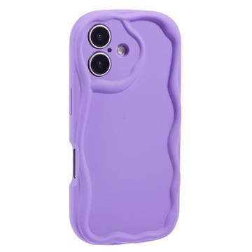 iPhone 16 Candy Color Wavy TPU Case - Purple