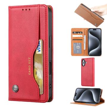iPhone 16 Card Set Wallet Case - Red