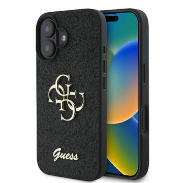 iPhone 16 Plus Guess Fixed Glitter 4G Metal Logo Maska
