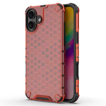 iPhone 16 Plus Honeycomb Armored Hibridna Maska - Crvena