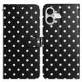 iPhone 16 Plus Polka Dot Pattern Wallet Case