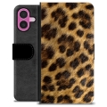 iPhone 16 Plus Premijum Futrola-Novčanik - Leopard