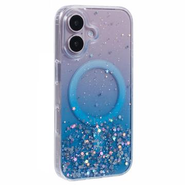 iPhone 16 Plus Sparkle Glow MagSafe Case - Blue