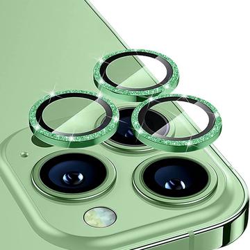 iPhone 16 Pro/16 Pro Max Hat Prince Glitter Camera Lens Protector - Green