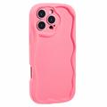 iPhone 16 Pro Max Candy Color Wavy TPU Case - Hot Pink